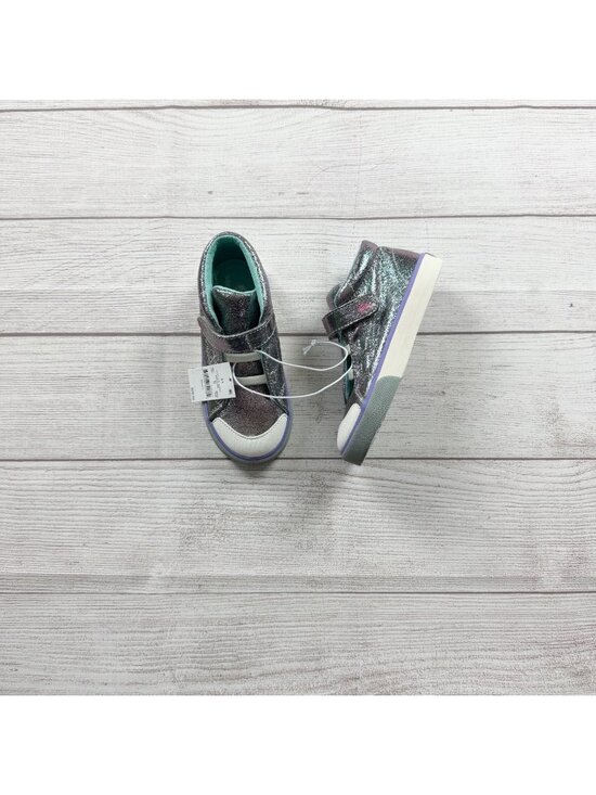 See Kai Run Other - See Kai Run Girls High Top Sneakers Pewter Metallic Velcro Strap Shoes NWT 11